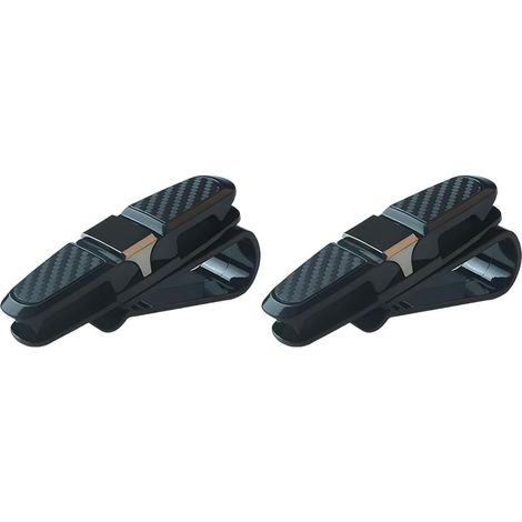 Soporte para gafas de sol de doble cara, clip para billetes giratorio de 180 grados, soportes para gafas para la visera del coche, accesorio universal para guardar (1/3)