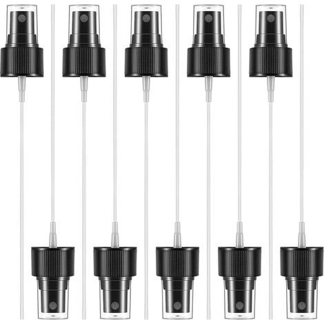 10 Pieces 24/410 Plastic Spray Head for Bottles with 14.5 cm Dip Tube, Black Spray Pump for Essential Oils, Perfumes, and Cleaning Products (1/5)