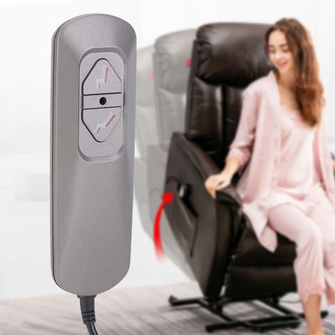 Ortviai Télécommande manuelle 2 boutons pour fauteuil électrique et canapé relevable – ABS, 5 V, câble 1,2 m (1/3)