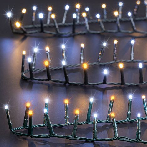 Stringa luminosa da esterno 750 led bianco caldo freddo 18 m - Feeric lights & christmas