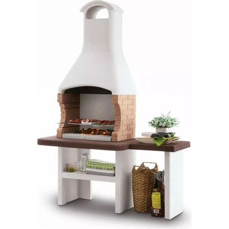 barbecue a carbonella palazzetti "jesolo 2" 160x71x238 cm