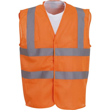 Gilet jaune haute visibilité à maille respirante YOKO Orange XL (1/2)