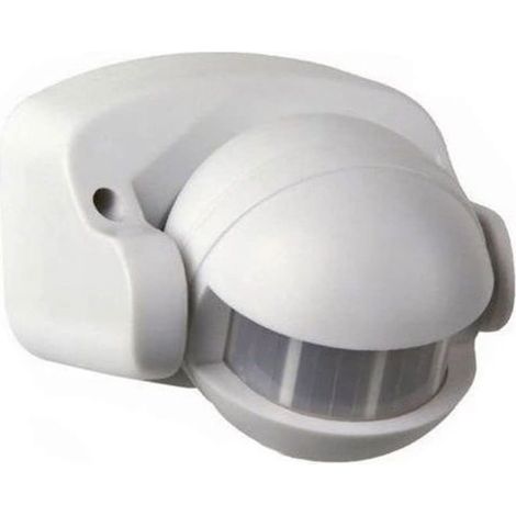 Sensore di Movimento Pir Rilevatore Crepuscolare Infrarossi 180 Bianco Faro (1/5)