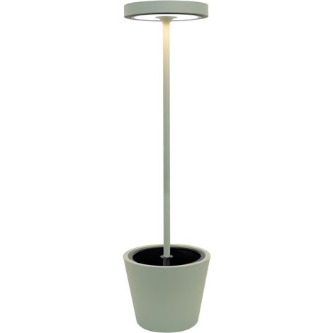 Poldina Reverso Solar L Salvia - Lampada a led da terra solare e ricaricabile 11,7W - Piantana da esterno e interno H.156cm
