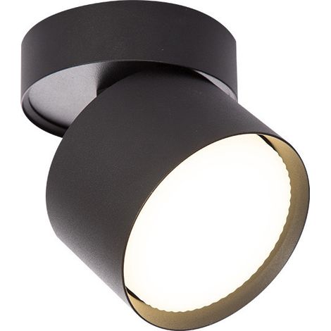 Spot plafonnier noir rond orientable GX53 Kendal LP (1/4)