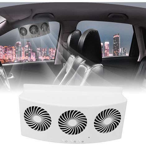 Ventilador para coche con 3 puertos USB, 4000 RPM, 2 velocidades, disipación de calor eficiente y bajo nivel de ruido, material ABS. (1/5)