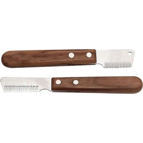 Peigne à poils, couteau à épiler, tondeuse, peignes de toilettage pour chiens, manches de peigne pour animaux, brosses pour chiens en acier inoxydable, outils pour animaux (1/5)