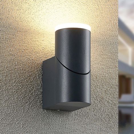 [NEUWERTIG] B-Ware Lindby Außenwandleuchte Wandlampe LED dunkelgrau Haus Garten Beleuchtung (1/2)