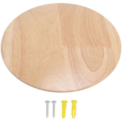 QORVA- Applique murale en bois, lumière chaude câblée, lampe LED ronde d'intérieur pour salon, chambre à coucher, couloir, cuisine, salle de bain, 7,48 pouces de diamètre.