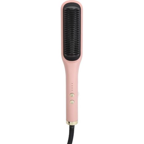 Fer à lisser 2 en 1 avec peigne, ions négatifs, chauffe rapide, pour usage salon et maison, voltage 110-240V, prise européenne incluse (1/5)
