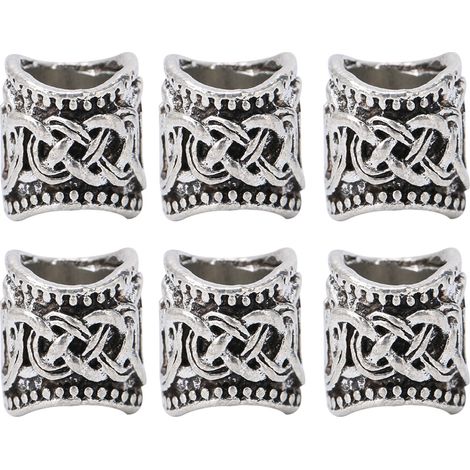 Perles artisanales en alliage pour tresses, dreadlocks et barbe, lot de 24 pièces vintage (1/5)