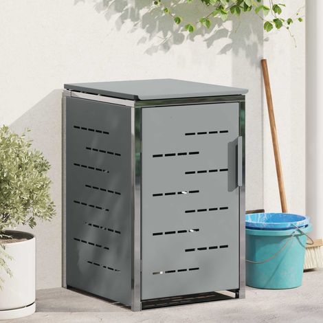 vidaXL Stoccaggio contenitore a ruote Grigio 77,5 x 69 x 112,5 cm (1/5)