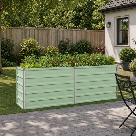 vidaXL Cama de Jardín Elevada Verde Pastel 160 x 40 x 55 cm (1/5)