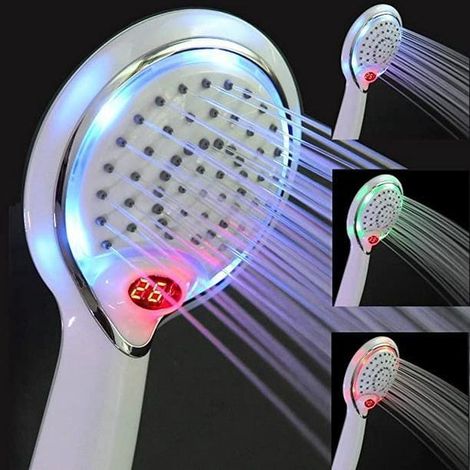 Soffione doccia a LED, soffione doccia a LED, soffione doccia a LED con controllo della temperatura, soffione doccia con controllo della temperatura (1/5)