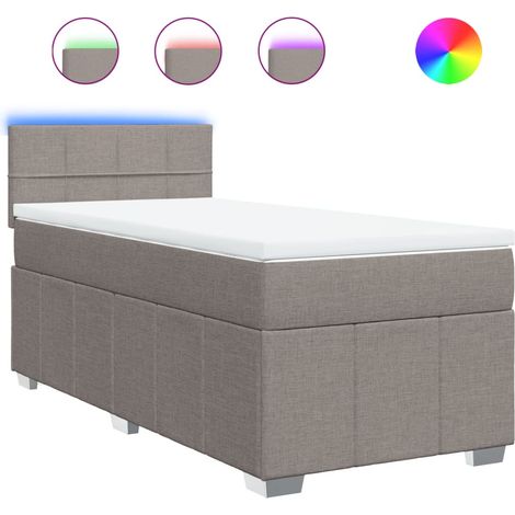 Maison Exclusive - Boxspringbett mit Matratze Taupe 100x200 cm St