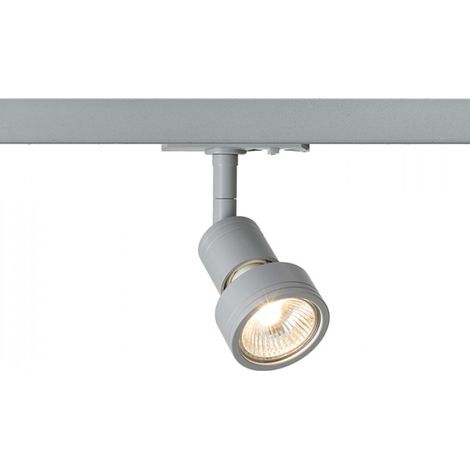 Riflettore Proiettore PURINA per binario monofase Grigio argento 230V GU10 50W