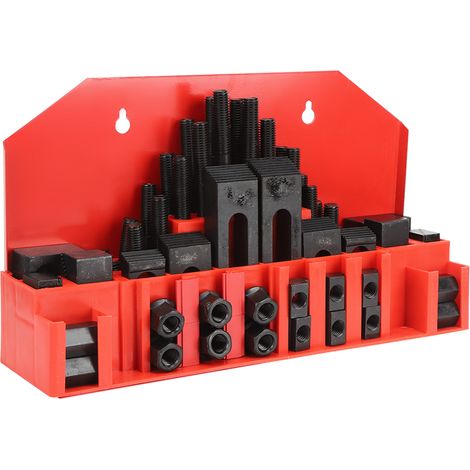 Kit de 58 pinces à rainure en T, plateau de presse combiné trempé pour tour et fraiseuse M12 (1/5)
