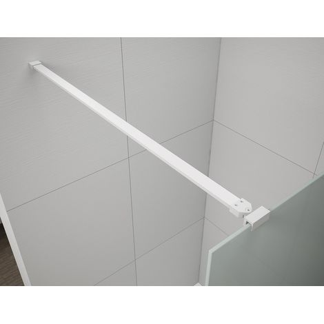 Barre de support murale pour paroi de douche ESCA 1200 mm, blanc mat (1/3)