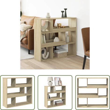 Étagère décorative - Cloison de séparation chêne sonoma bois d'ingénierie (1/5)