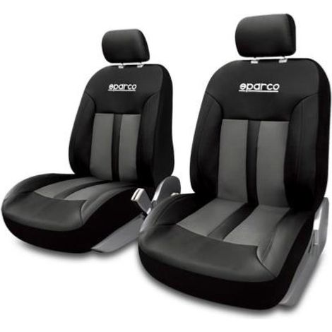 2 HOUSSES S LINE SPARCO GRIS/ NOIR (1/4)