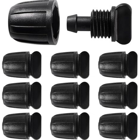 10 Pièces Raccords D'irrigation Goutte à Goutte pour Tubes 8/12 mm, Adaptateur Bouchons D'Irrigation Goutte, Raccords D'irrigation Droits, Connecteur de Tuyau D'irrigation