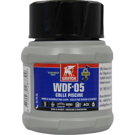 WDF-05 125ml Colle en gel bleue, pour PVC semi-rigide flexible et rigide - Griffon France