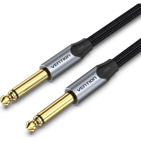 Cavo stereo venzione bashg/ jack 6,5 maschio -- jack 6,5 maschio/ 1,5m/ grigio