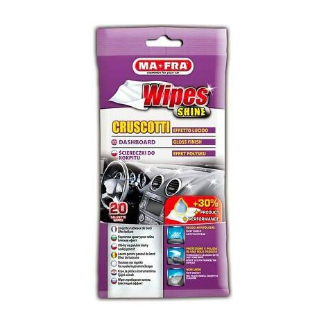 Salviette Mafra wipes shine cruscotto auto 20 pezzi
