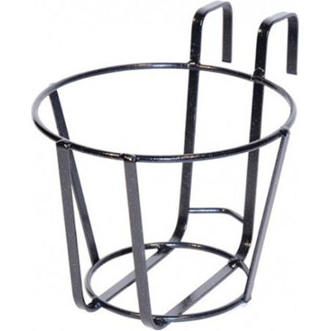 Portavaso Mille Da Balcone Fisso Tondo Nero 22 Cm - Artigianferro (1/2)