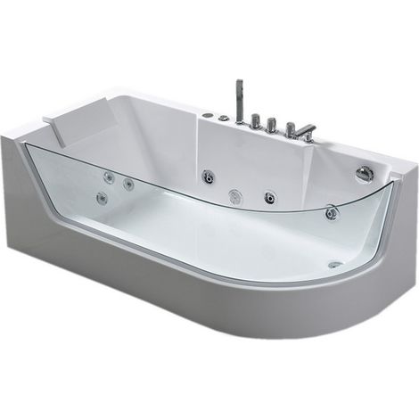 Bagno Italia Vasca da bagno idromassaggio 170x80cm con lato in vetro e 6 getti (1/3)
