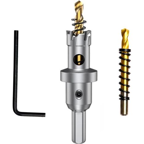 Scie cloche au carbure, fraise cloche TCT inoxydable, élargisseur de trou — 19 mm convient pour l'acier inoxydable et la tôle fine. (1/5)