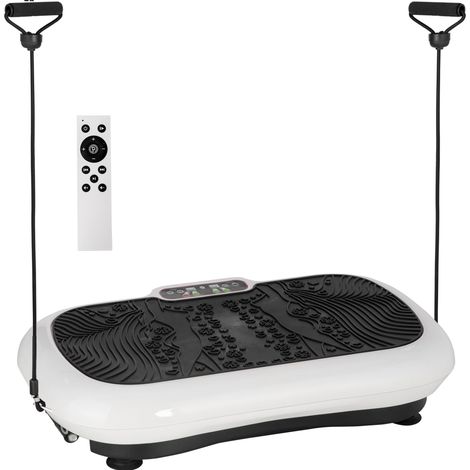Vibrationsplattform Fitness mit 2 elastischen Bändern 200 W 99 Stufen bis 120 kg MODENUIT (1/5)