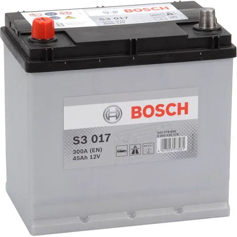 Batería de coche 45 Ah 300 A EN Bosch S3017 + Izquierda