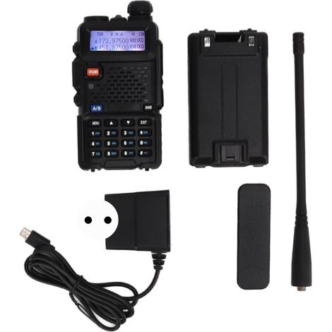 Radio bidirectionnelle double bande AC100-240V 199 canaux 136-174MHz 400-470MHz émetteur-récepteur mobile talkie-walkie prise UE (1/5)