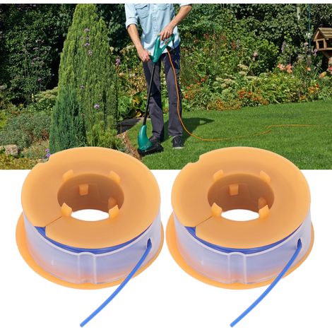 2 bobines de fil (bleues) pour tondeuses à gazon BOSCH ART 30, ART 30FA, PRT 30 et PRT 30FA (1/5)