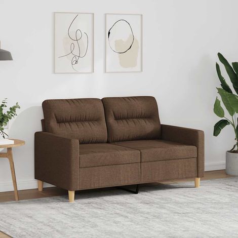 Canapé-Sofa à 2 places Marron 120 cm Tissu 237164 (1/5)