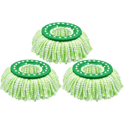Set of 3 washable microfiber replacement heads for Libman Tornado Spin Mop - Microfiber refill head for rotary mop system (1/5)