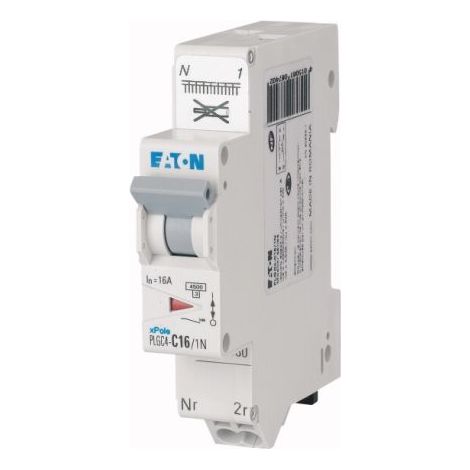 Eaton – Disjoncteur unipolaire 16A – Courbe de déclenchement type C – Montage rail DIN – Pour installations électriques professionnelles