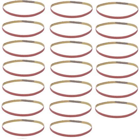 Outil de remplacement de bande Abrasive de ponçage de bande de papier de verre de 20 pièces pour ponceuse 330x10mm100 (1/5)