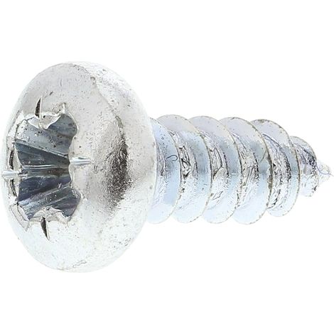 Vis autotaraudeuse RS PRO, N°6 x 9.5mm, tête Cylindrique, en Acier ( Prix pour Boîte de 100 )