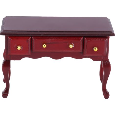 Mini table en bois pour maison de poupée, bureau miniature à monter soi-même, accessoires de mobilier pour maison de poupée (1/5)