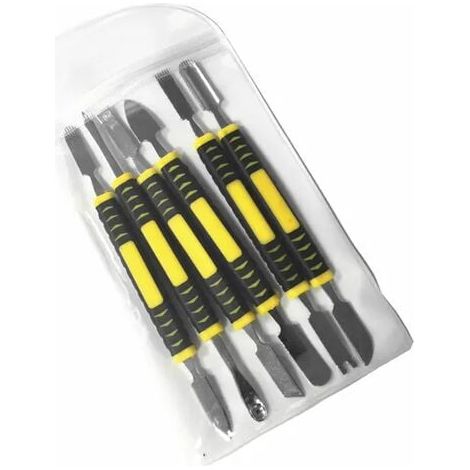 Kit D'Outils De Réparation Pour Téléphone Portable, Levier D'Ouverture, Pied De Biche À Double Embout, Instruments À Main En Métal, Spudger À Usage Domestique, Ensemble De 6 Pièces (1/4)