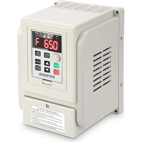 Variateur de Vitesse pour Moteur 220VAC 2.2KW Variateur de Fréquence Monophasé VFD Convertisseur de Fréquence Entrée Monophasé Sortie Triphasé (1/5)