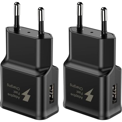Chargeur USB 15W, Prise Chargeur pour Adaptateur Secteur USB-A 5V 2A / 9V 1.67A pour S22 S21 S20 S10 S9 S8 A14 A13 A53 Note 20/10, et Autres appareils de Charge (1/5)