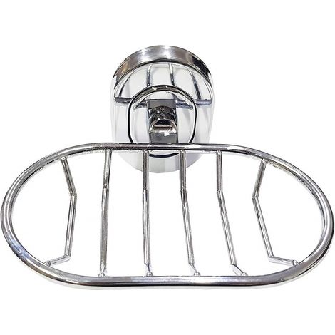 TRADE SHOP - Supporto Porta Sapone Saponetta Piattino 69186 Acciaio 13x7x11cm Muro Parete -