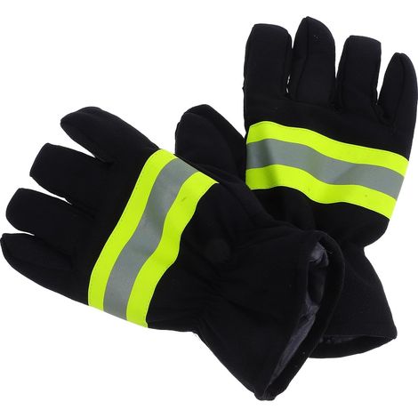 Moufles de Protection Incendie Ignifuges en Polyester-coton, Flexibles et Résistants la Chaleur, pour Équipes de Secours Professionnelles en Intervention Incendie (1/5)