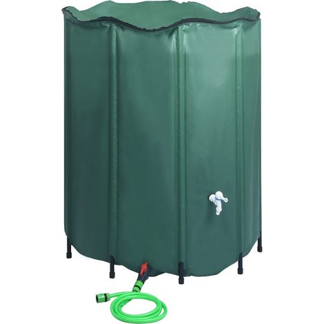 Depósito de agua de lluvia plegable con espita 1000 L vidaXL