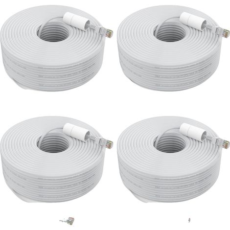 Câble Réseau Ethernet, Longueur 30m, CAT5e 4-Paires UTP, Vitesse de Transfert 100Mbps (1/2)