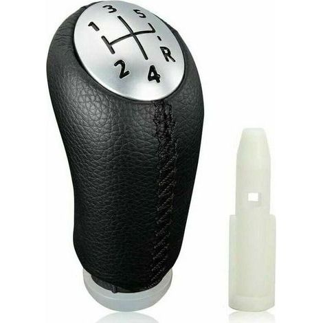 Garden FuturePommeau de levier en cuir noir - Adaptateur pour Clio III, Megane 2 & Laguna 2003-09 (1/4)