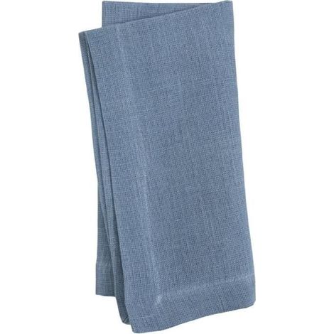 Serviettes en tissu - Bleu Pigeon - 42 x 42 cm - 100% coton - Lavable - 2 pcs